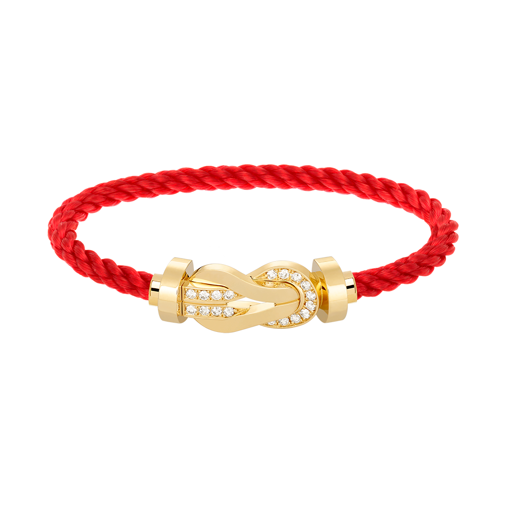 [Charm Aries Jewelry]CHANCE LARGE 8 FIGURE BUCKLE HALF DIAMOND BRACELET GOLD