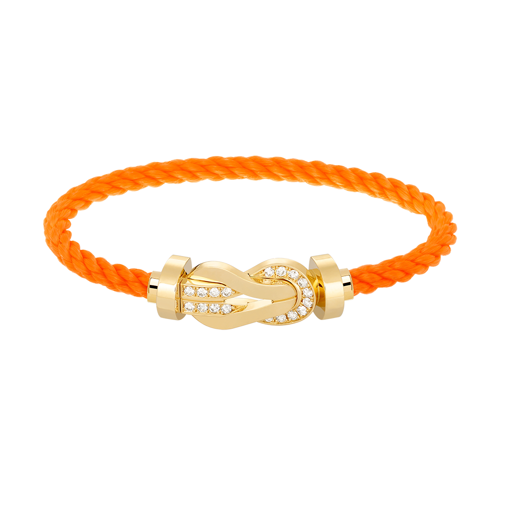 [Charm Aries Jewelry]CHANCE LARGE 8 FIGURE BUCKLE HALF DIAMOND BRACELET GOLD