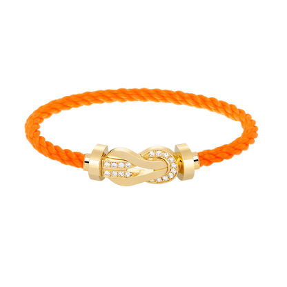 [Charm Aries Jewelry]CHANCE LARGE 8 FIGURE BUCKLE HALF DIAMOND BRACELET GOLD