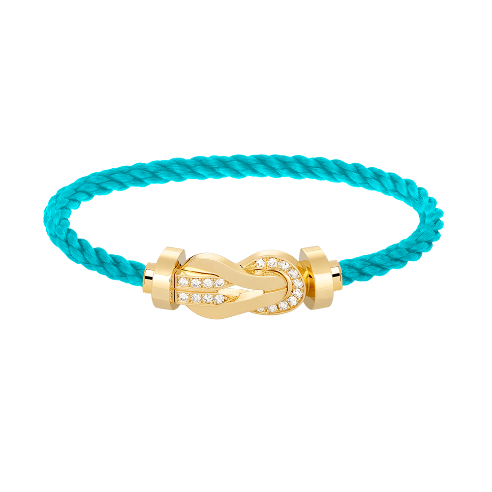 [Charm Aries Jewelry]CHANCE LARGE 8 FIGURE BUCKLE HALF DIAMOND BRACELET GOLD