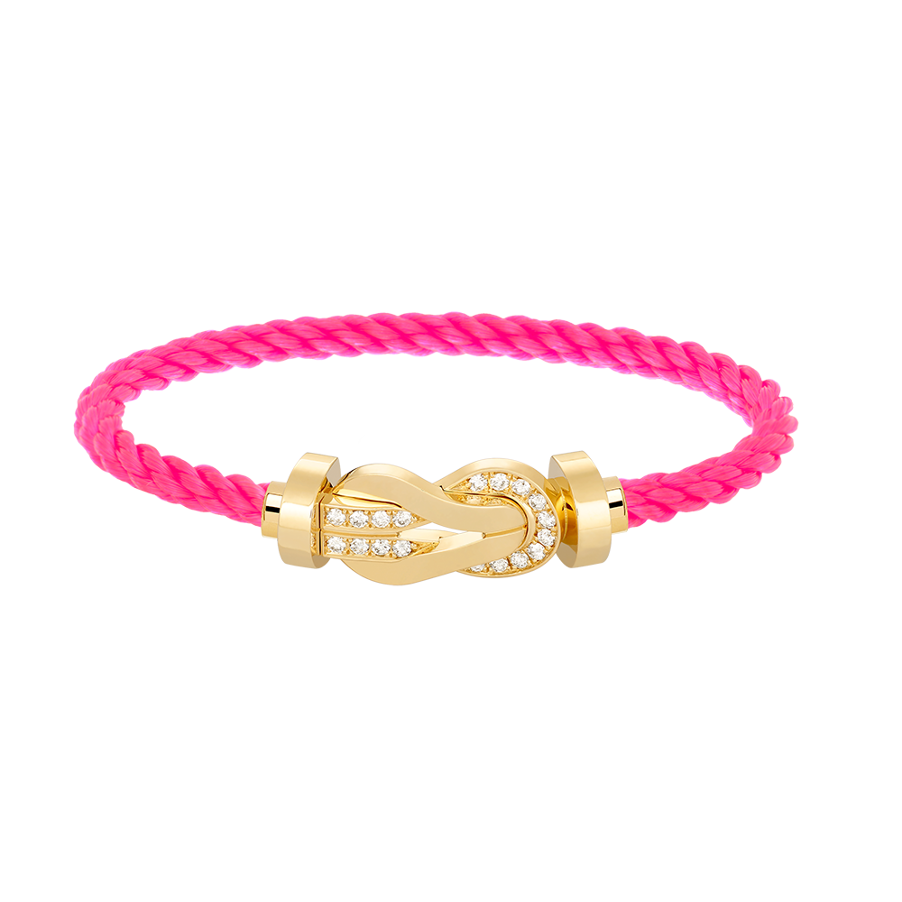 [Charm Aries Jewelry]CHANCE LARGE 8 FIGURE BUCKLE HALF DIAMOND BRACELET GOLD