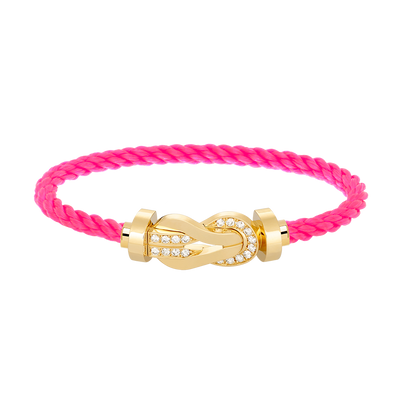 [Charm Aries Jewelry]CHANCE LARGE 8 FIGURE BUCKLE HALF DIAMOND BRACELET GOLD