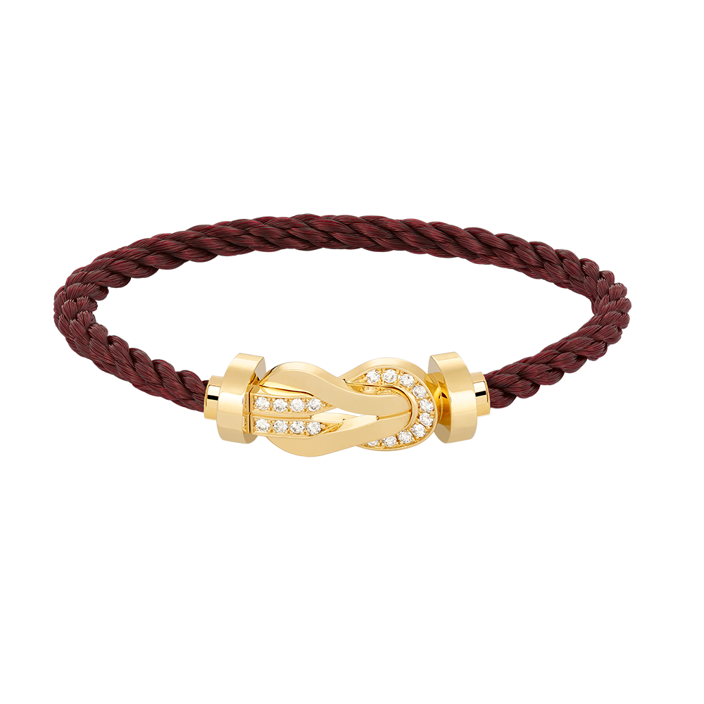 [Charm Aries Jewelry]CHANCE LARGE 8 FIGURE BUCKLE HALF DIAMOND BRACELET GOLD