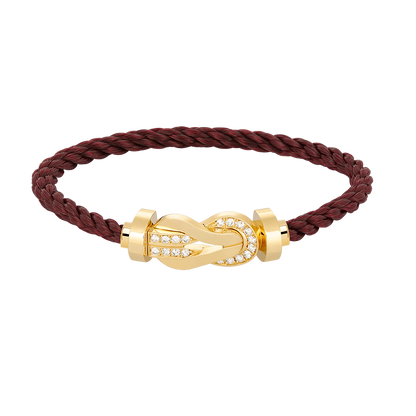 [Charm Aries Jewelry]CHANCE LARGE 8 FIGURE BUCKLE HALF DIAMOND BRACELET GOLD