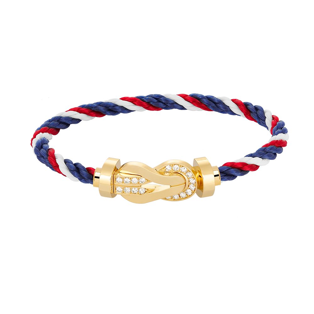 [Charm Aries Jewelry]CHANCE LARGE 8 FIGURE BUCKLE HALF DIAMOND BRACELET GOLD