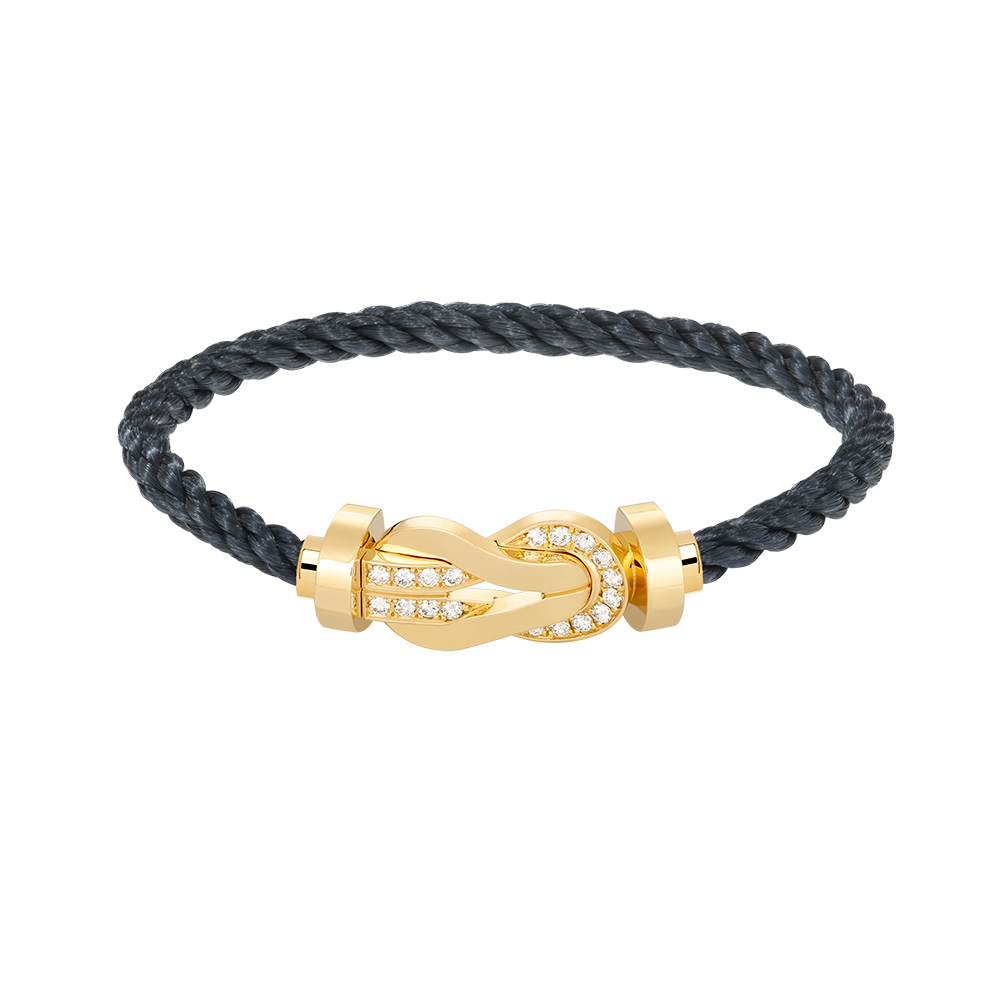 [Charm Aries Jewelry]CHANCE LARGE 8 FIGURE BUCKLE HALF DIAMOND BRACELET GOLD