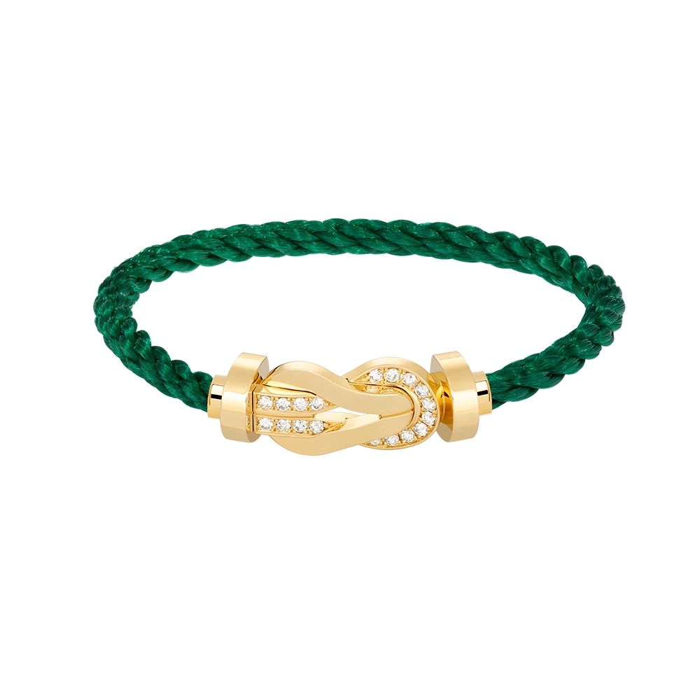 [Charm Aries Jewelry]CHANCE LARGE 8 FIGURE BUCKLE HALF DIAMOND BRACELET GOLD