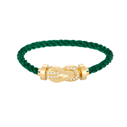 [Charm Aries Jewelry]CHANCE LARGE 8 FIGURE BUCKLE HALF DIAMOND BRACELET GOLD