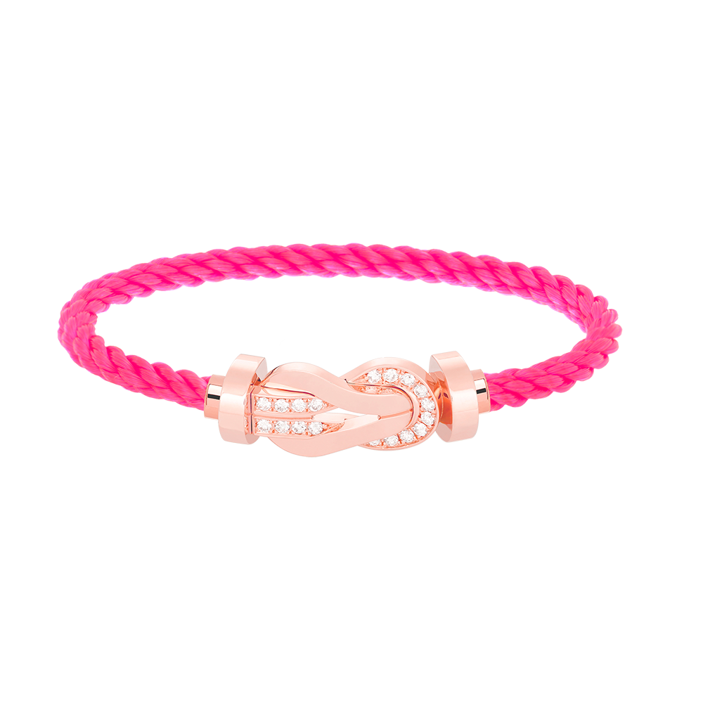 [Charm Aries Jewelry]CHANCE LARGE 8 FIGURE BUCKLE HALF DIAMOND BRACELET ROSE GOLD
