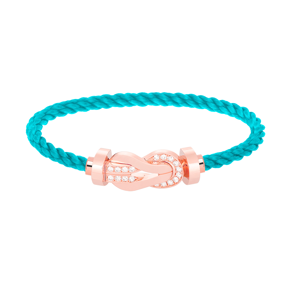 [Charm Aries Jewelry]CHANCE LARGE 8 FIGURE BUCKLE HALF DIAMOND BRACELET ROSE GOLD