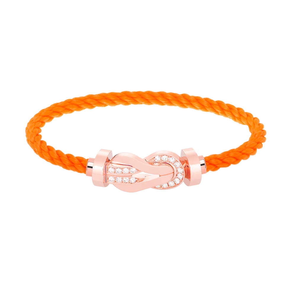 [Charm Aries Jewelry]CHANCE LARGE 8 FIGURE BUCKLE HALF DIAMOND BRACELET ROSE GOLD