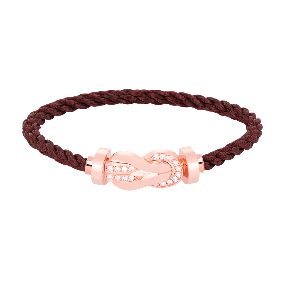 [Charm Aries Jewelry]CHANCE LARGE 8 FIGURE BUCKLE HALF DIAMOND BRACELET ROSE GOLD