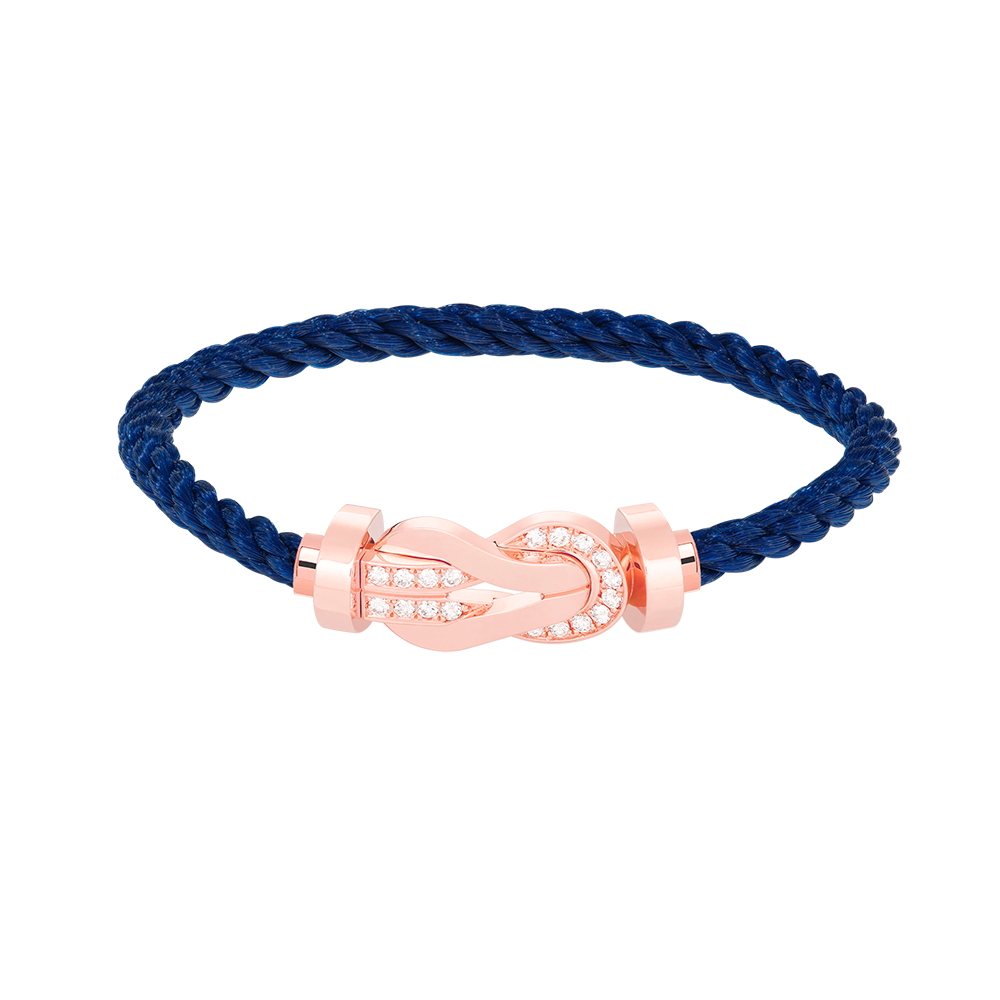 [Charm Aries Jewelry]CHANCE LARGE 8 FIGURE BUCKLE HALF DIAMOND BRACELET ROSE GOLD
