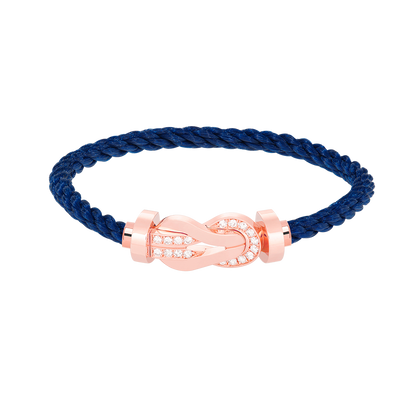 [Charm Aries Jewelry]CHANCE LARGE 8 FIGURE BUCKLE HALF DIAMOND BRACELET ROSE GOLD