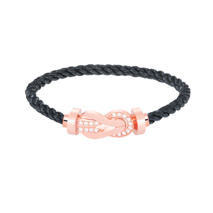 [Charm Aries Jewelry]CHANCE LARGE 8 FIGURE BUCKLE HALF DIAMOND BRACELET ROSE GOLD