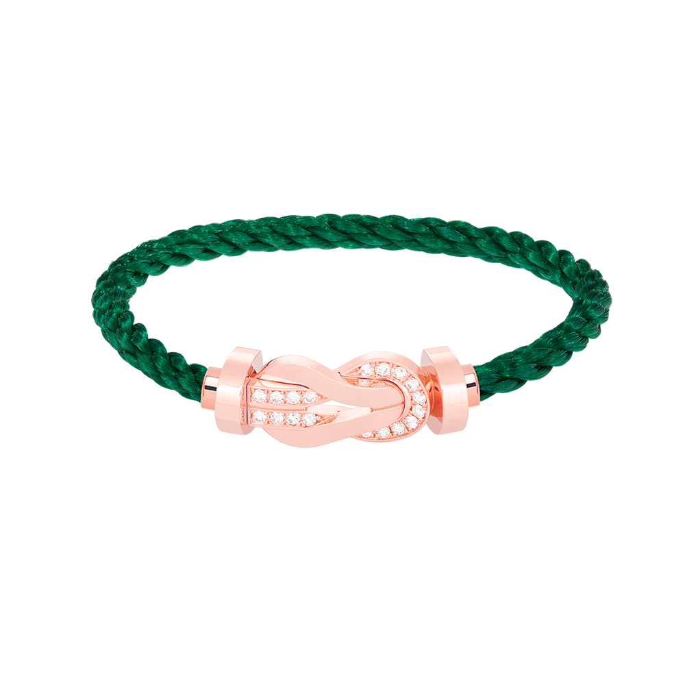 [Charm Aries Jewelry]CHANCE LARGE 8 FIGURE BUCKLE HALF DIAMOND BRACELET ROSE GOLD