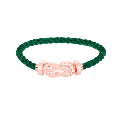[Charm Aries Jewelry]CHANCE LARGE 8 FIGURE BUCKLE HALF DIAMOND BRACELET ROSE GOLD