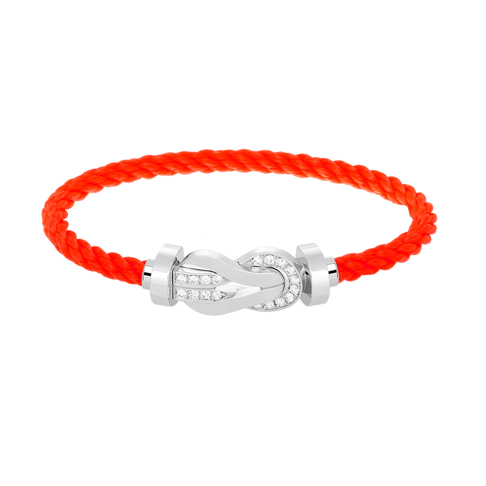 [Charm Aries Jewelry]CHANCE LARGE 8 FIGURE BUCKLE HALF DIAMOND BRACELET SILVER