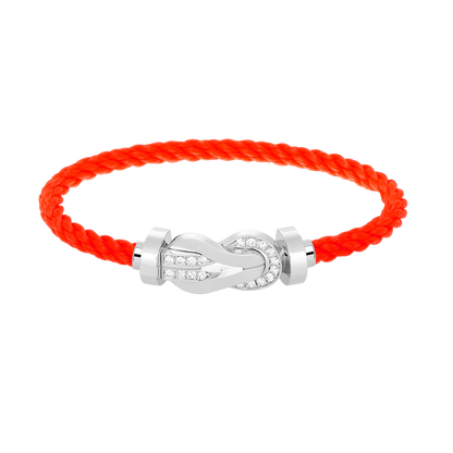 [Charm Aries Jewelry]CHANCE LARGE 8 FIGURE BUCKLE HALF DIAMOND BRACELET SILVER