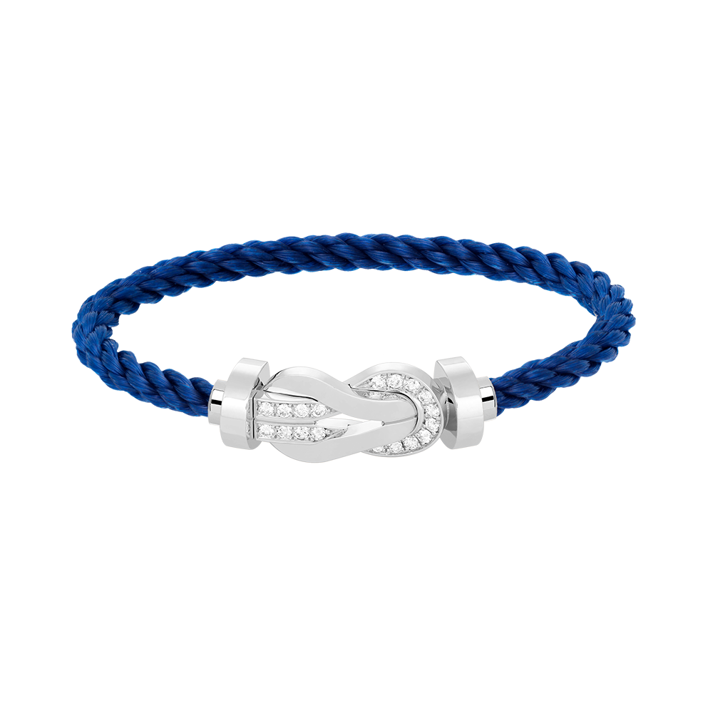 [Charm Aries Jewelry]CHANCE LARGE 8 FIGURE BUCKLE HALF DIAMOND BRACELET SILVER