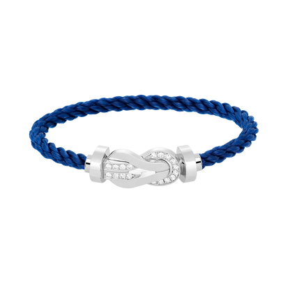[Charm Aries Jewelry]CHANCE LARGE 8 FIGURE BUCKLE HALF DIAMOND BRACELET SILVER