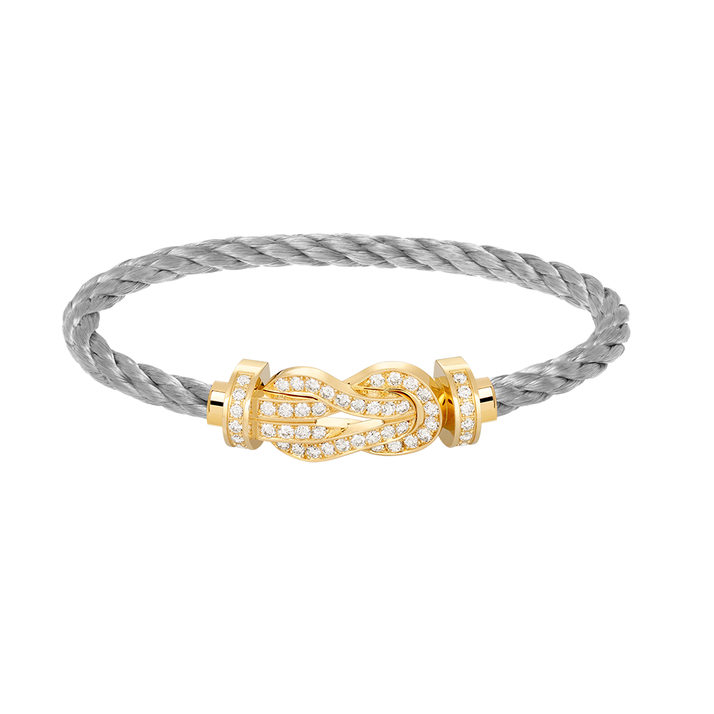 [Charm Aries Jewelry]CHANCE LARGE 8 FIGURE BUCKLE FULLDIAMOND BRACELET GOLD