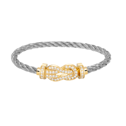 [Charm Aries Jewelry]CHANCE LARGE 8 FIGURE BUCKLE FULLDIAMOND BRACELET GOLD