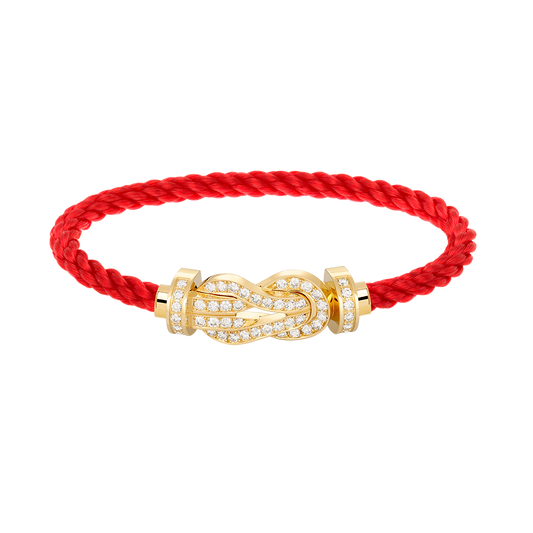 [Charm Aries Jewelry]CHANCE LARGE 8 FIGURE BUCKLE FULLDIAMOND BRACELET GOLD