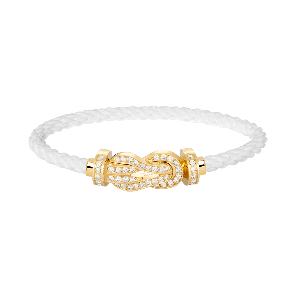 [Charm Aries Jewelry]CHANCE LARGE 8 FIGURE BUCKLE FULLDIAMOND BRACELET GOLD