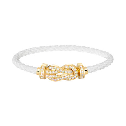 [Charm Aries Jewelry]CHANCE LARGE 8 FIGURE BUCKLE FULLDIAMOND BRACELET GOLD