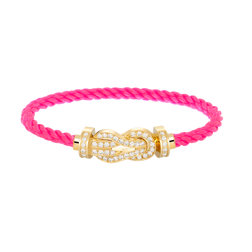 [Charm Aries Jewelry]CHANCE LARGE 8 FIGURE BUCKLE FULLDIAMOND BRACELET GOLD