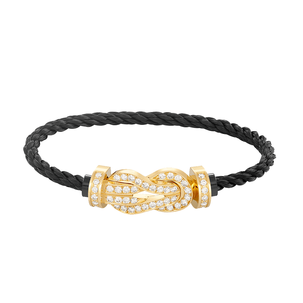 [Charm Aries Jewelry]CHANCE LARGE 8 FIGURE BUCKLE FULLDIAMOND BRACELET GOLD