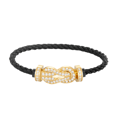 [Charm Aries Jewelry]CHANCE LARGE 8 FIGURE BUCKLE FULLDIAMOND BRACELET GOLD