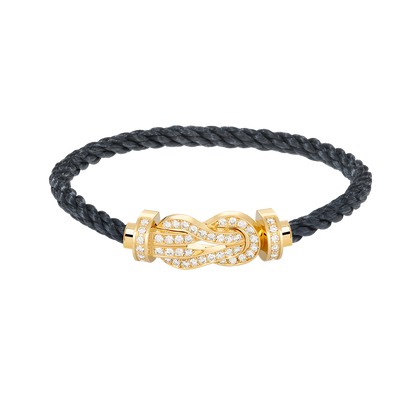 [Charm Aries Jewelry]CHANCE LARGE 8 FIGURE BUCKLE FULLDIAMOND BRACELET GOLD