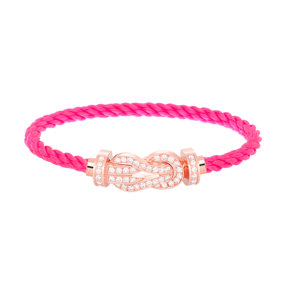 [Charm Aries Jewelry]CHANCE LARGE 8 FIGURE BUCKLE FULL DIAMOND BRACELET ROSE GOLD