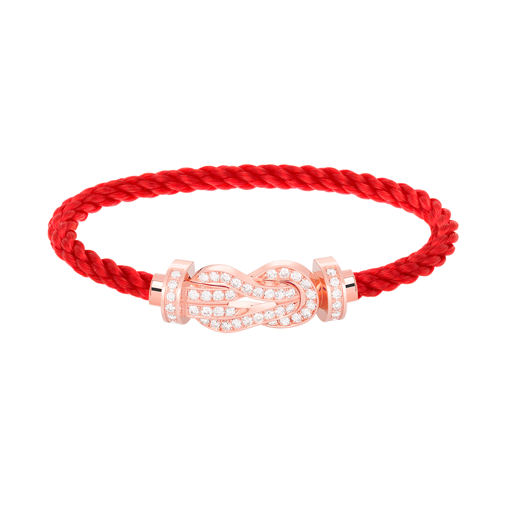 [Charm Aries Jewelry]CHANCE LARGE 8 FIGURE BUCKLE FULL DIAMOND BRACELET ROSE GOLD