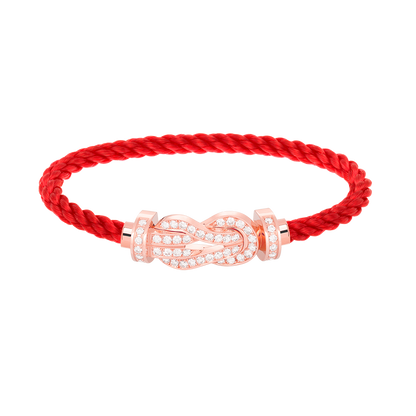 [Charm Aries Jewelry]CHANCE LARGE 8 FIGURE BUCKLE FULL DIAMOND BRACELET ROSE GOLD