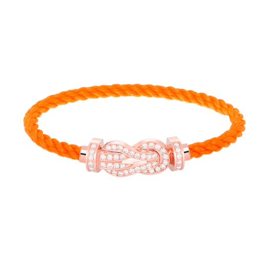 [Charm Aries Jewelry]CHANCE LARGE 8 FIGURE BUCKLE FULL DIAMOND BRACELET ROSE GOLD