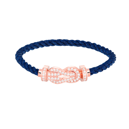 [Charm Aries Jewelry]CHANCE LARGE 8 FIGURE BUCKLE FULL DIAMOND BRACELET ROSE GOLD