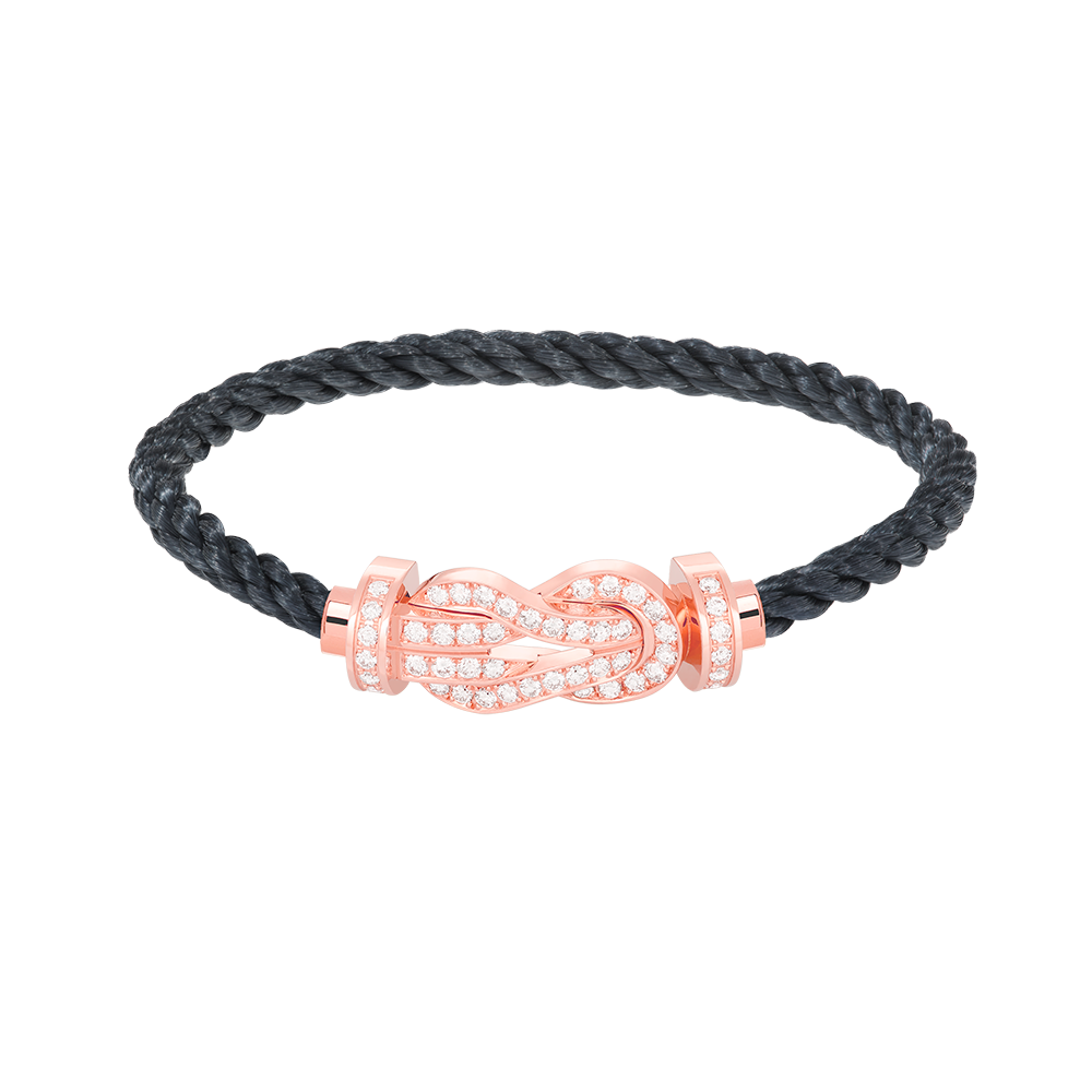[Charm Aries Jewelry]CHANCE LARGE 8 FIGURE BUCKLE FULL DIAMOND BRACELET ROSE GOLD