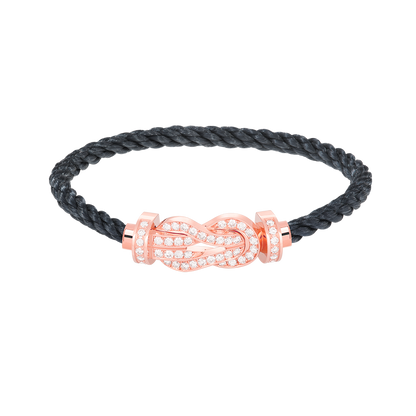 [Charm Aries Jewelry]CHANCE LARGE 8 FIGURE BUCKLE FULL DIAMOND BRACELET ROSE GOLD
