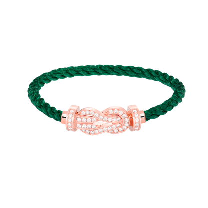 [Charm Aries Jewelry]CHANCE LARGE 8 FIGURE BUCKLE FULL DIAMOND BRACELET ROSE GOLD