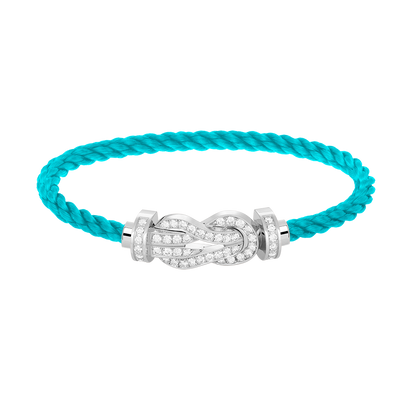 [Charm Aries Jewelry]CHANCE LARGE 8 FIGURE BUCKLE FULL DIAMOND BRACELET SILVER