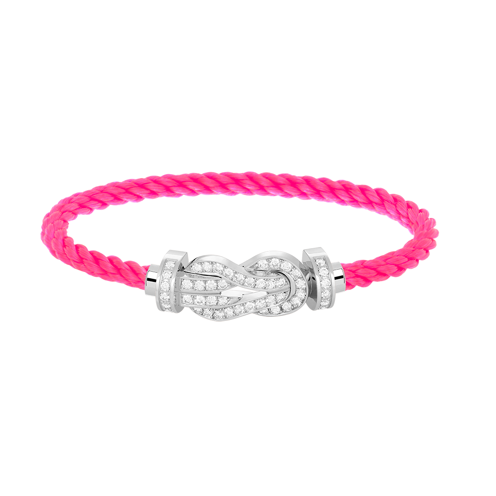 [Charm Aries Jewelry]CHANCE LARGE 8 FIGURE BUCKLE FULL DIAMOND BRACELET SILVER