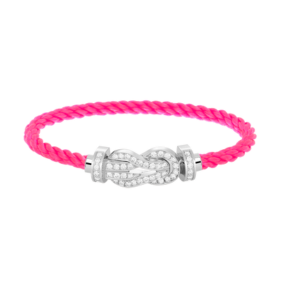 [Charm Aries Jewelry]CHANCE LARGE 8 FIGURE BUCKLE FULL DIAMOND BRACELET SILVER