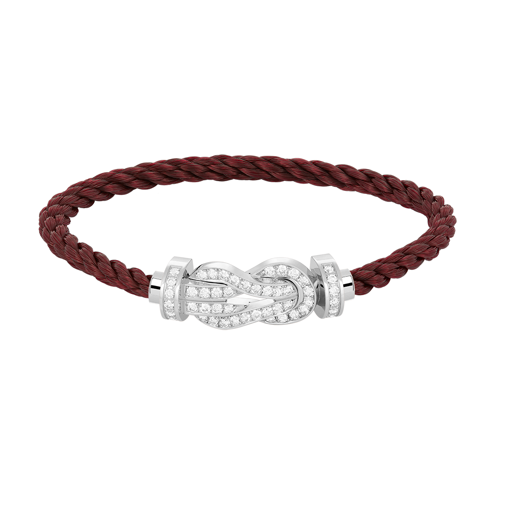 [Charm Aries Jewelry]CHANCE LARGE 8 FIGURE BUCKLE FULL DIAMOND BRACELET SILVER