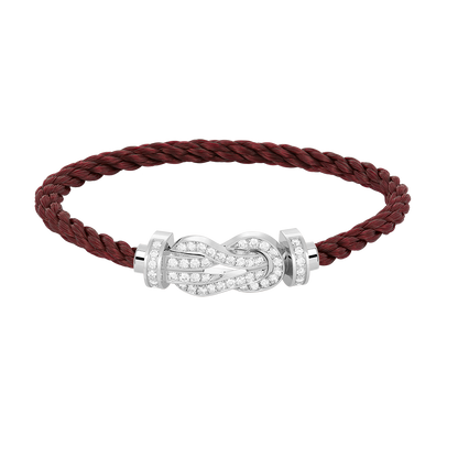 [Charm Aries Jewelry]CHANCE LARGE 8 FIGURE BUCKLE FULL DIAMOND BRACELET SILVER