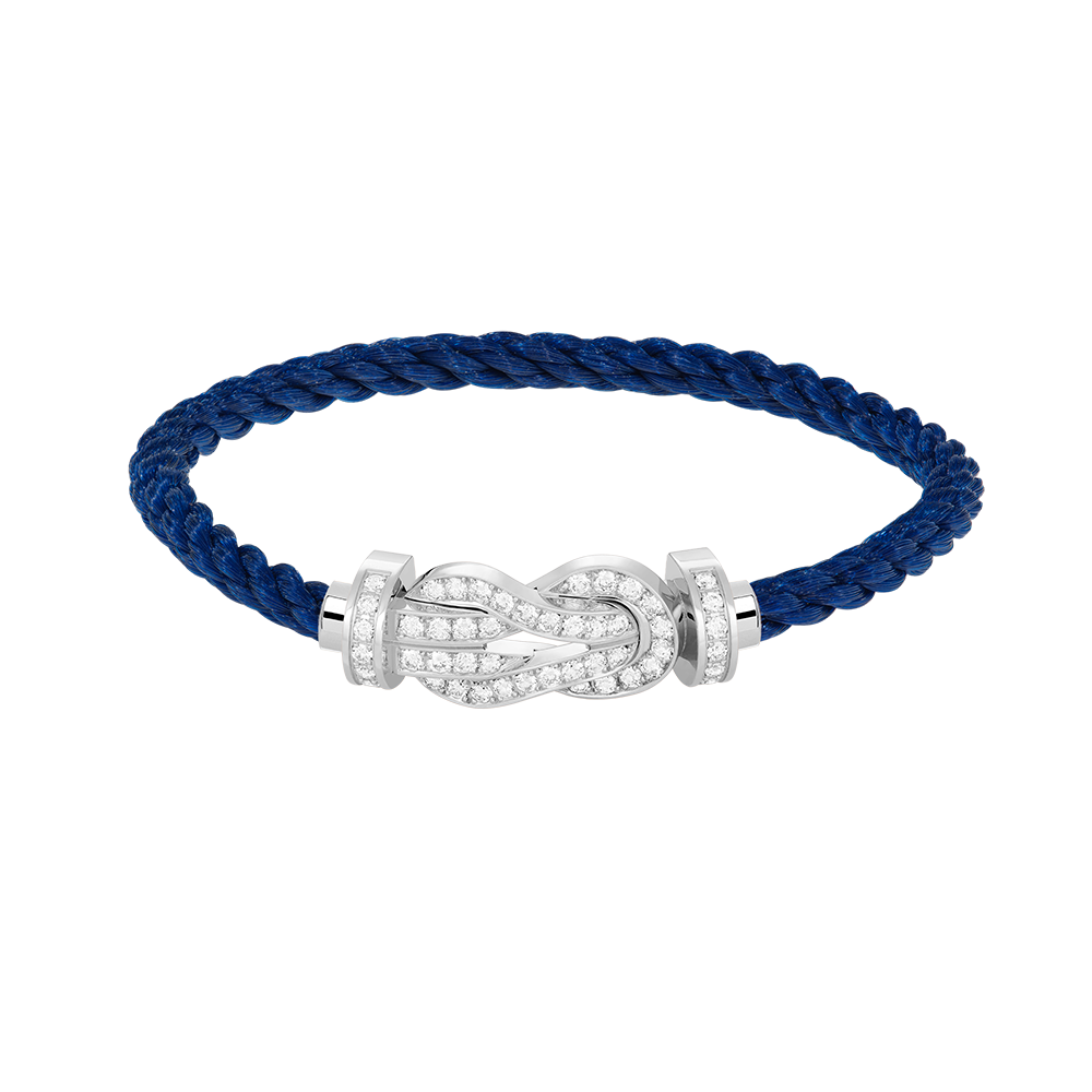 [Charm Aries Jewelry]CHANCE LARGE 8 FIGURE BUCKLE FULL DIAMOND BRACELET SILVER