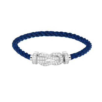 [Charm Aries Jewelry]CHANCE LARGE 8 FIGURE BUCKLE FULL DIAMOND BRACELET SILVER