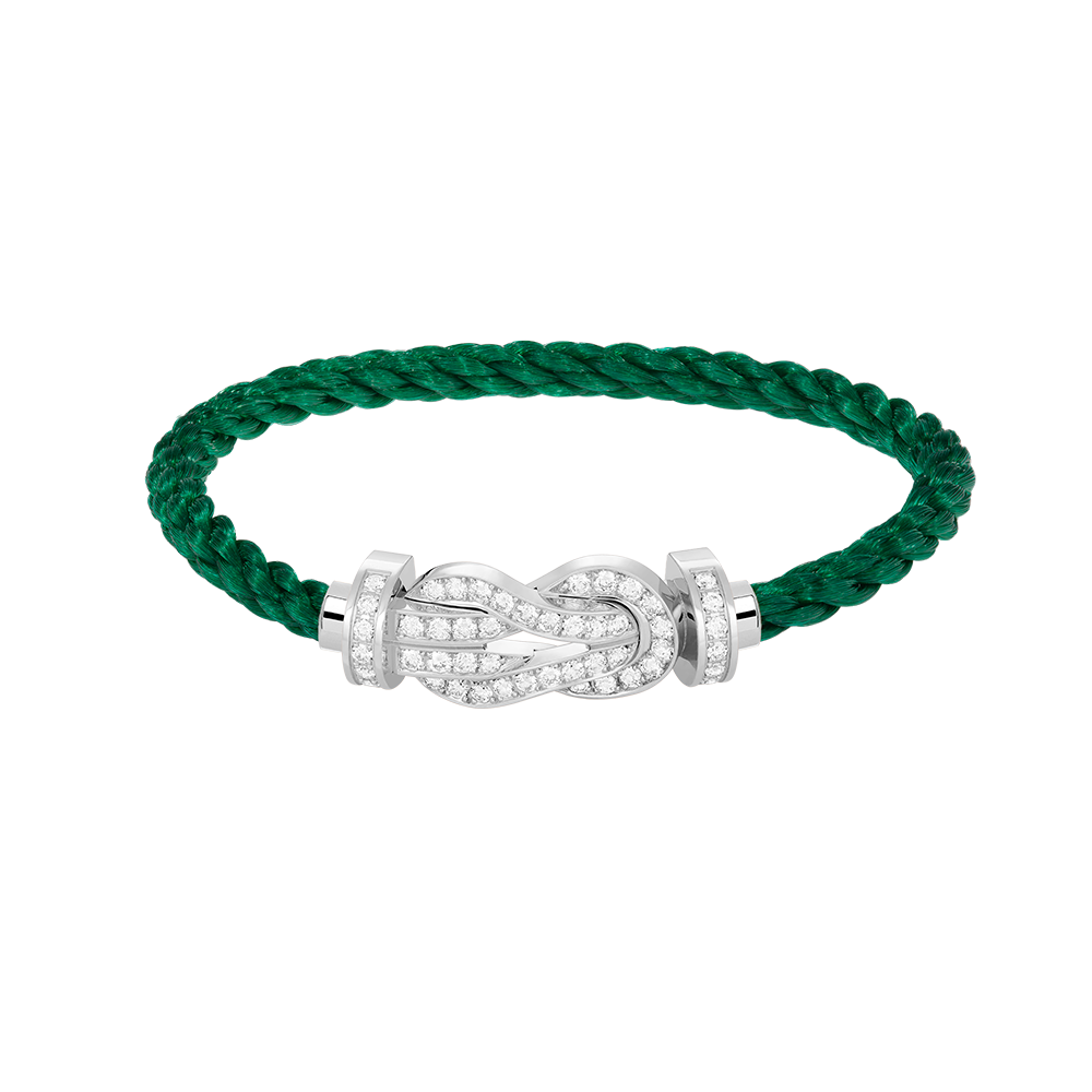 [Charm Aries Jewelry]CHANCE LARGE 8 FIGURE BUCKLE FULL DIAMOND BRACELET SILVER